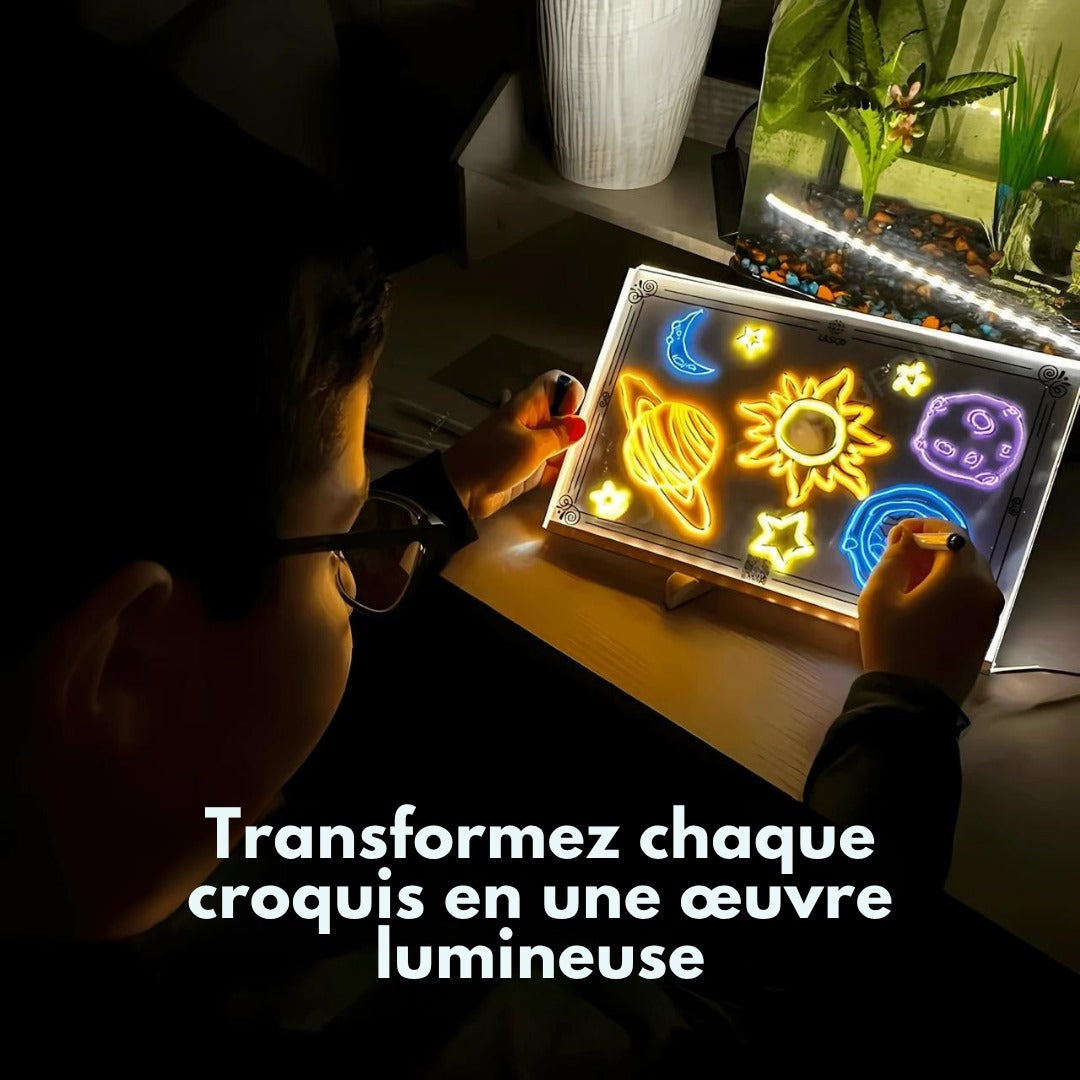 LumiCréatif™ Tableau de Dessin LED qui stimule la créativité