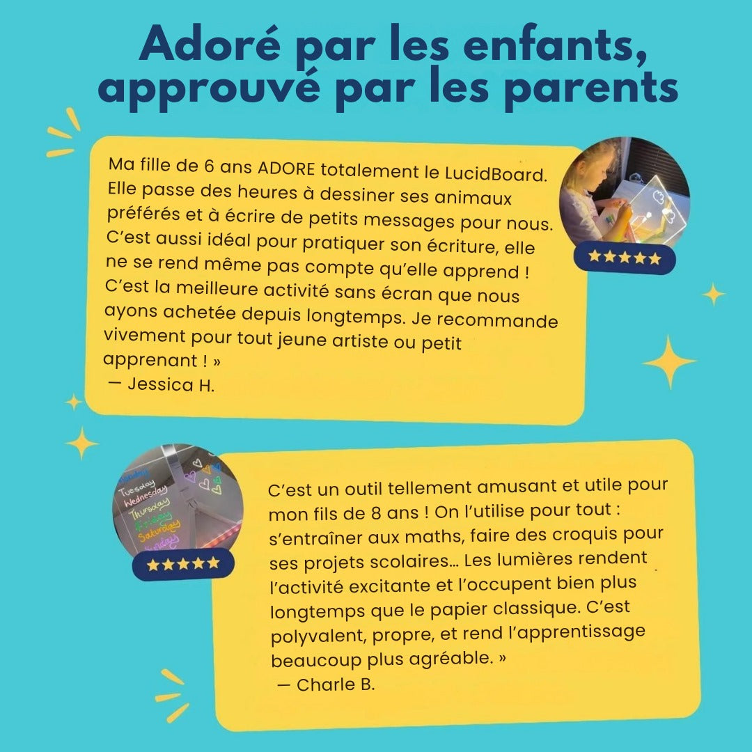 LumiCréatif™ Tableau de Dessin LED qui stimule la créativité